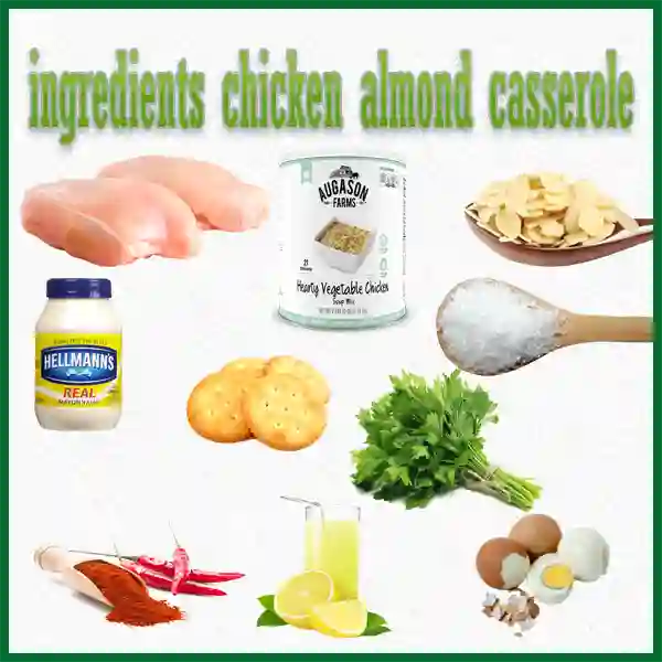 ingredients chicken almond casserole recipes